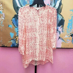 CAbi #756 Emerson Button-Down Silk Blouse